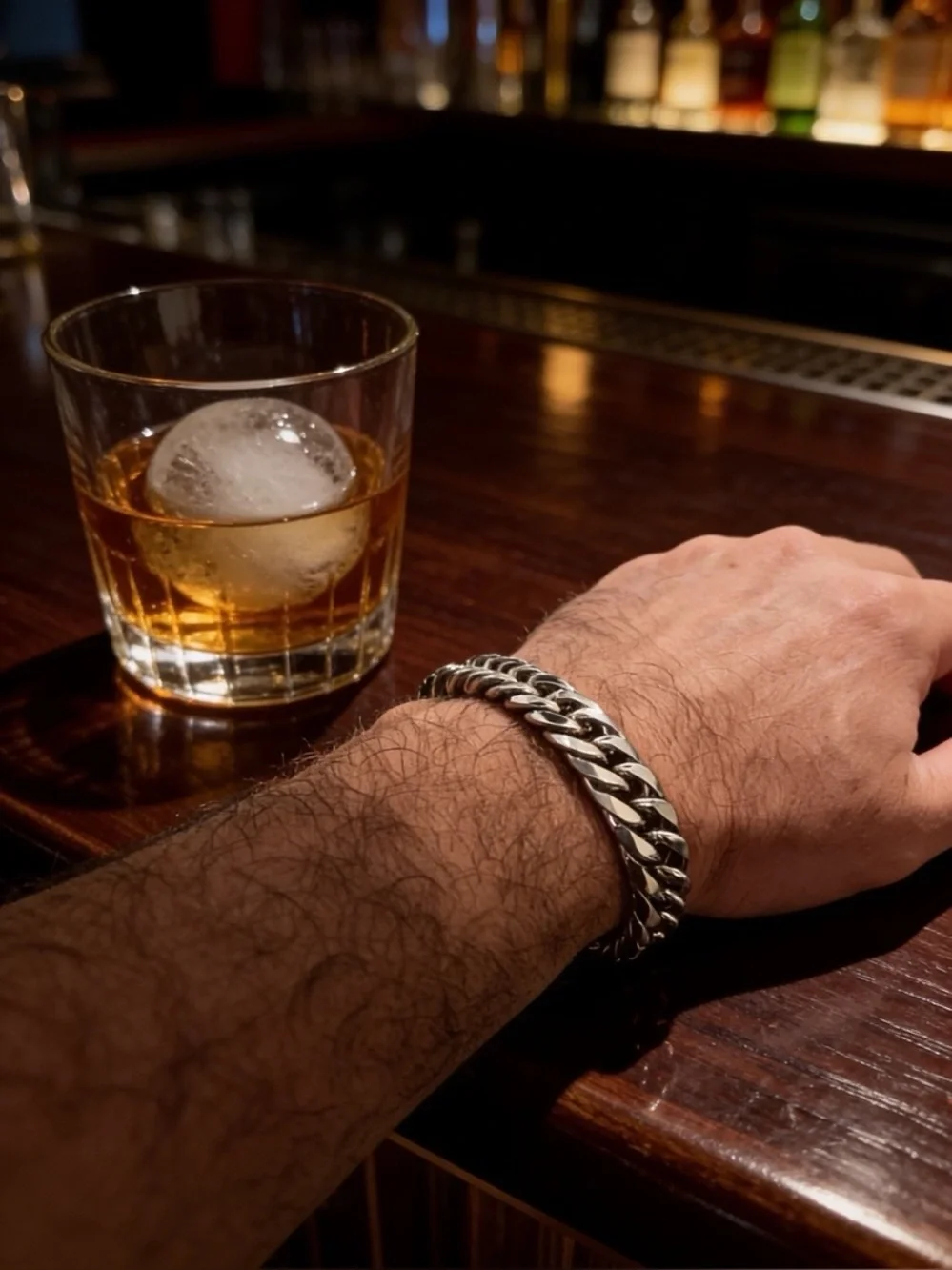 Men's Silver Curb Chain Bracelet - Sleek Stainless Style